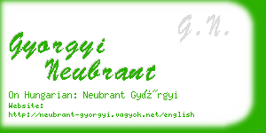 gyorgyi neubrant business card